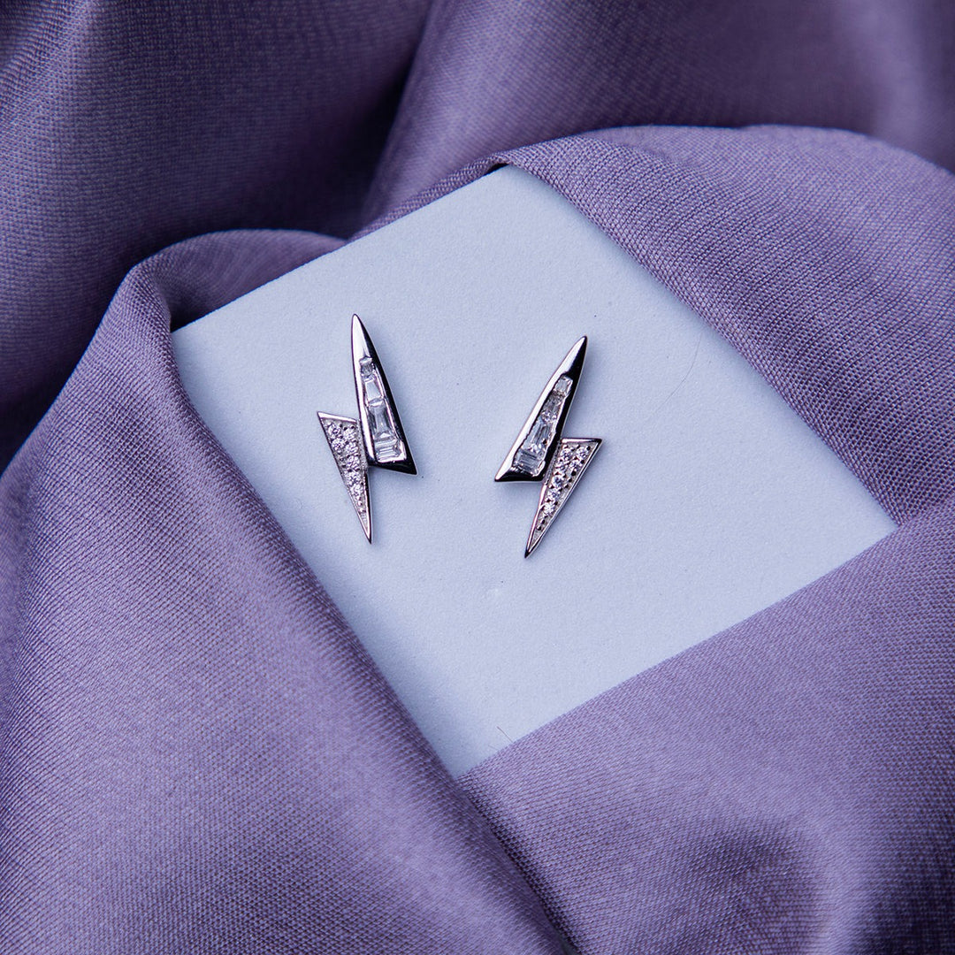 Embellished Electric Graphic Earrings