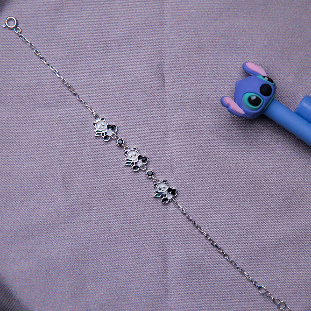Adorable Panda Charm Bracelet - Main Image