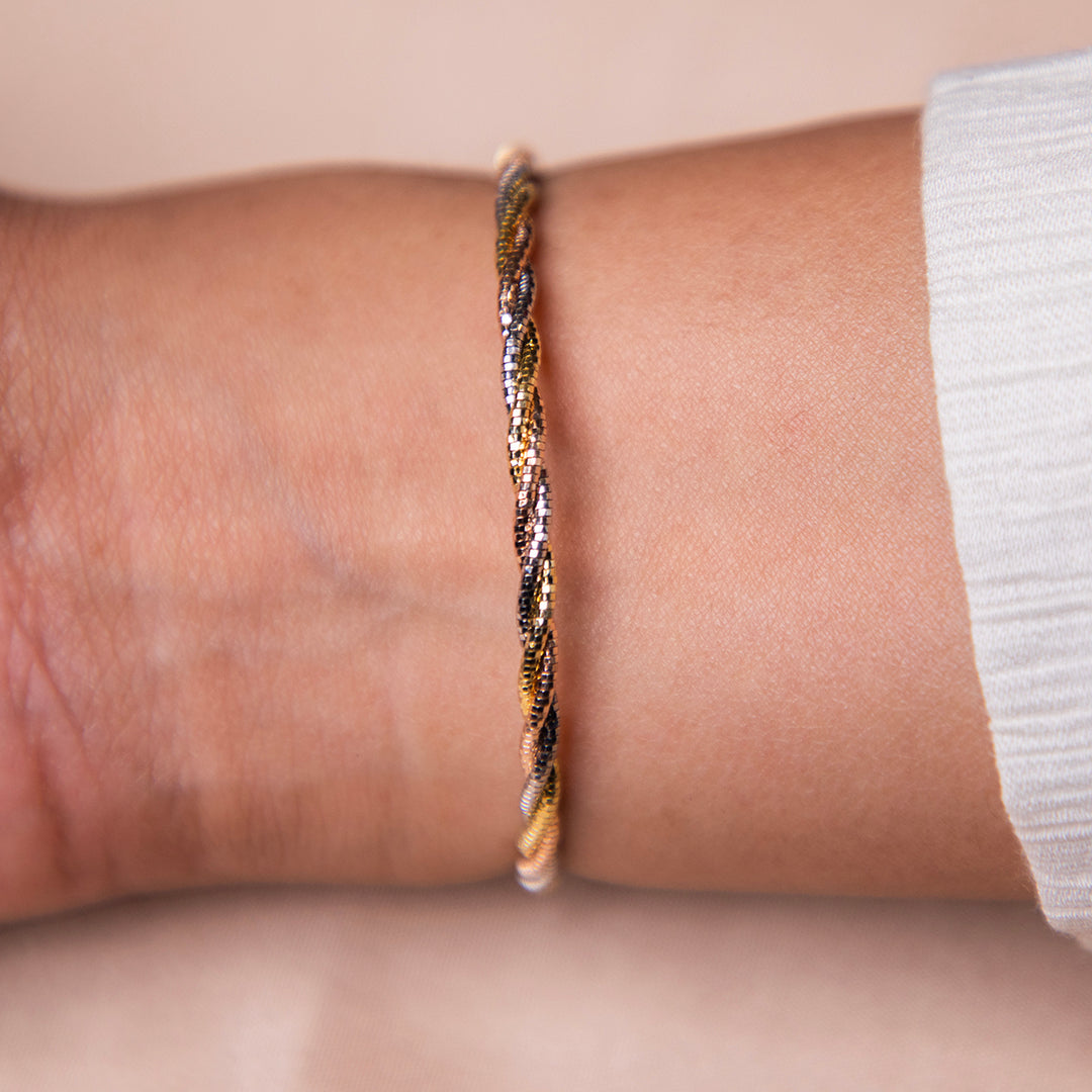 Elegant Twisted Silver Bracelet
