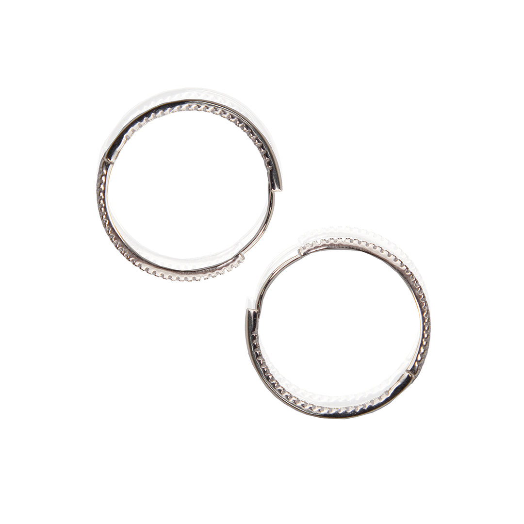 Chic Bangle Styled Silver Hoops