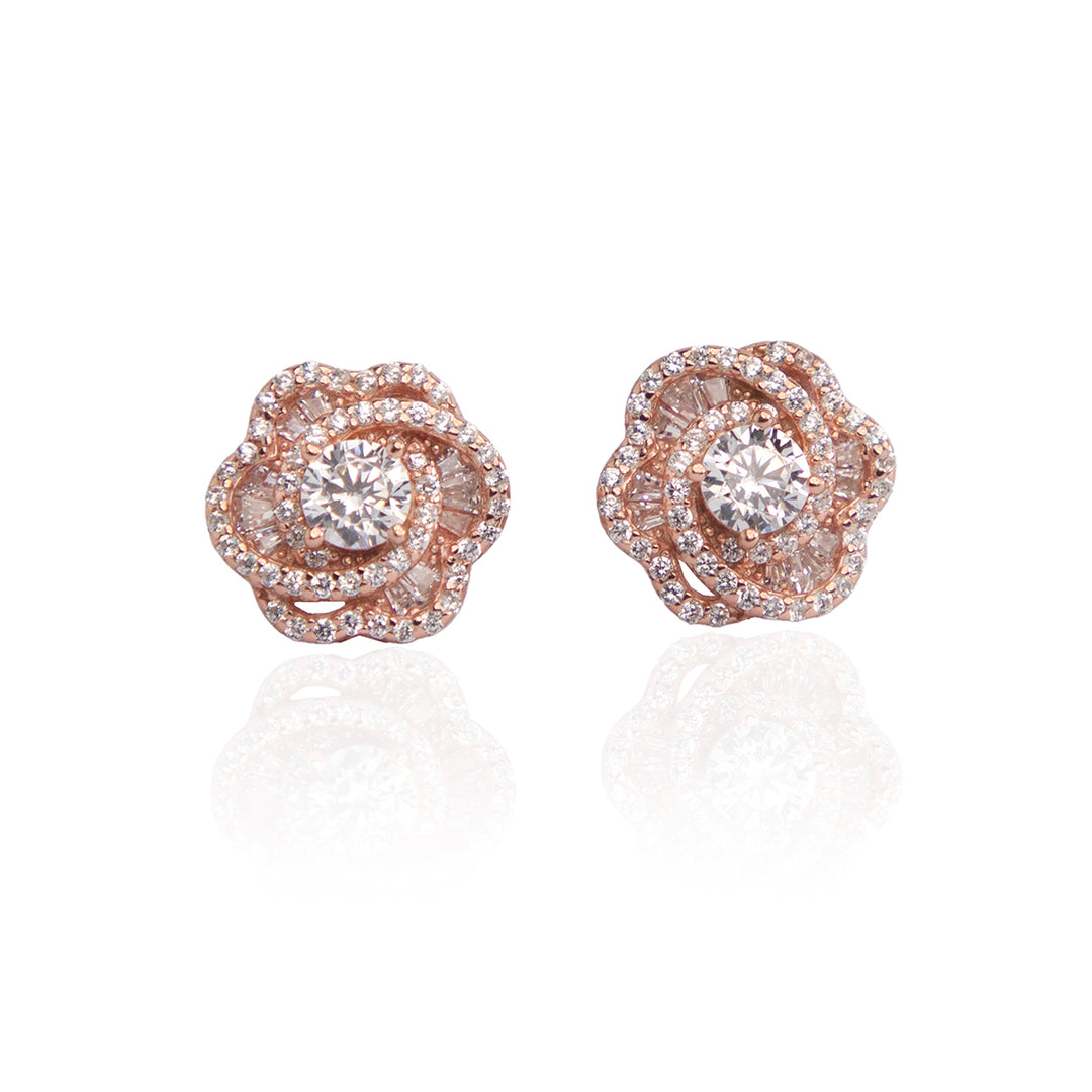 Evening Primrose Rose Gold Studs