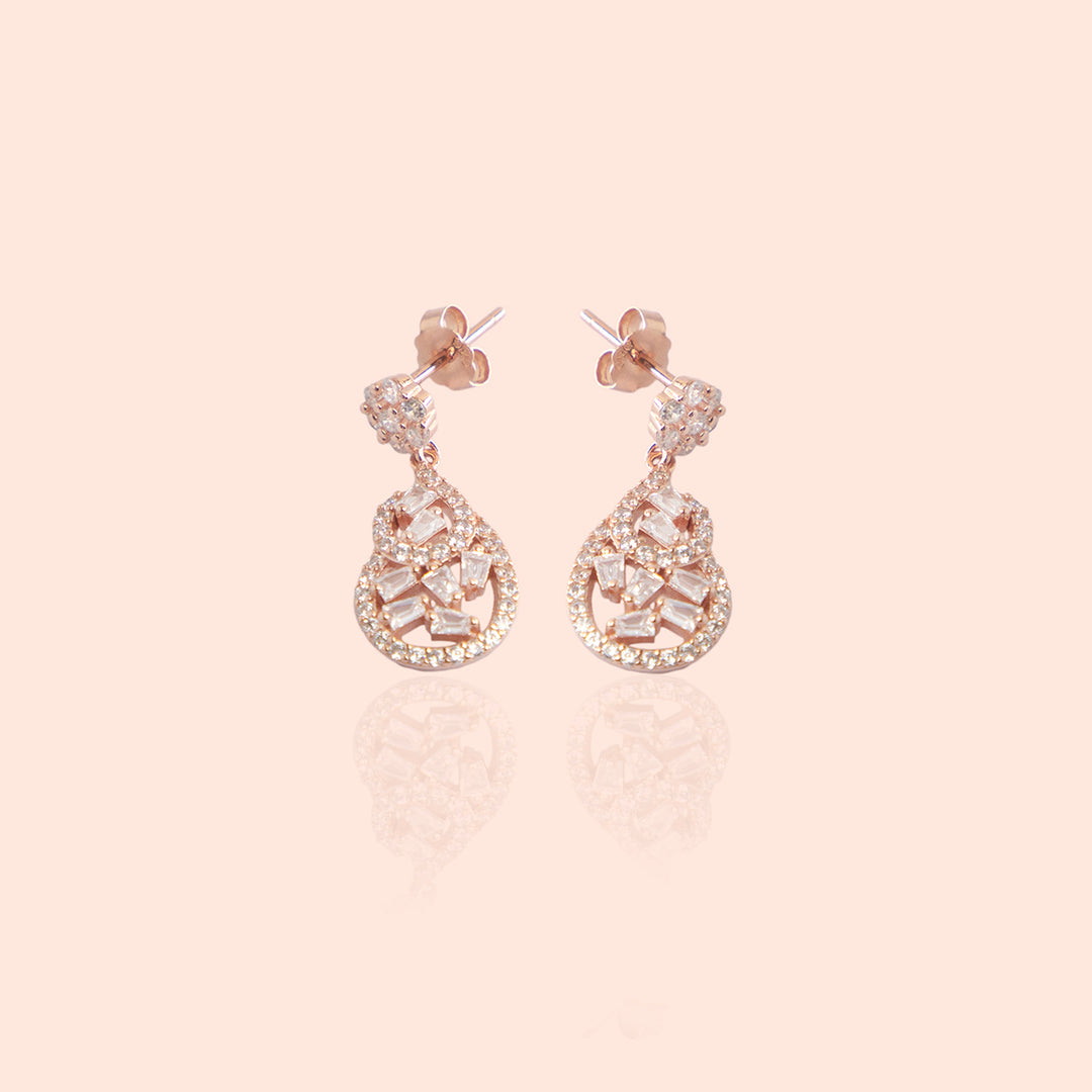 Bejeweled Rose Gold Statement Earrings