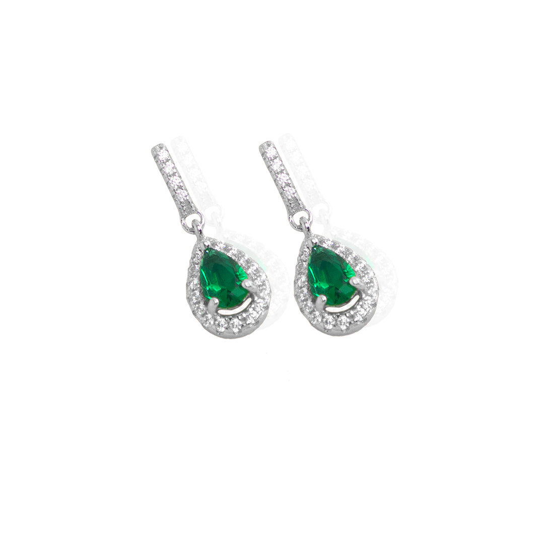Exotic Green Gemstone Drop Earrings
