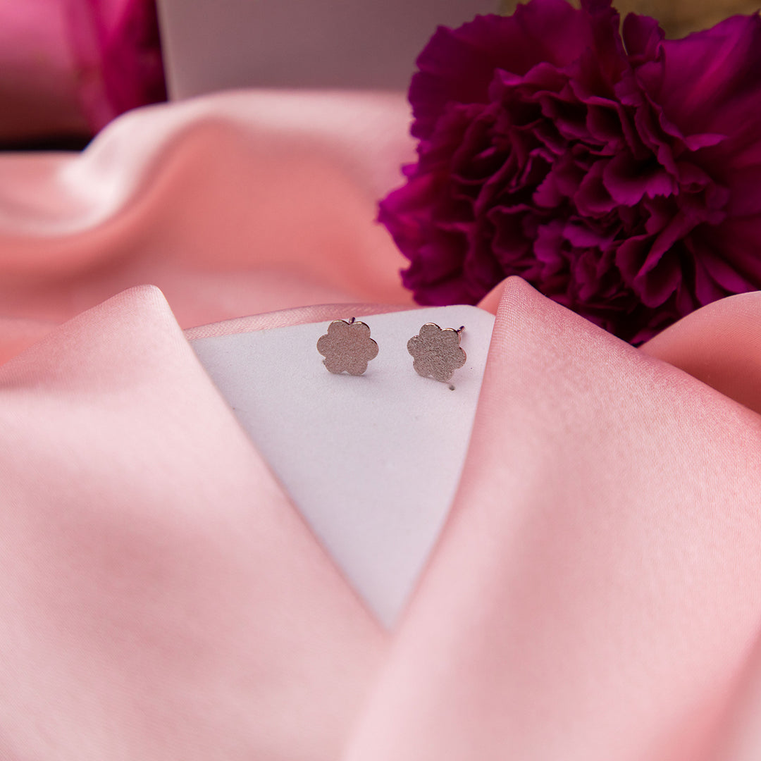 Classic Textured Flower Studs