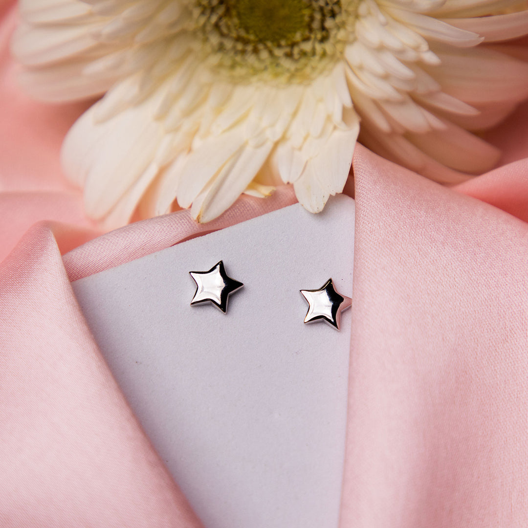 Classic Silver Star Studs