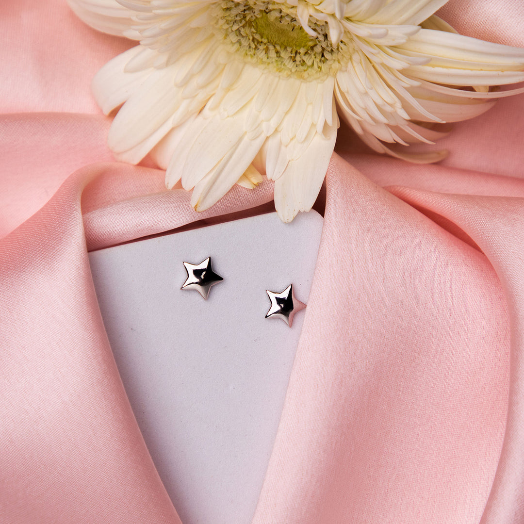 Classic Silver Star Studs