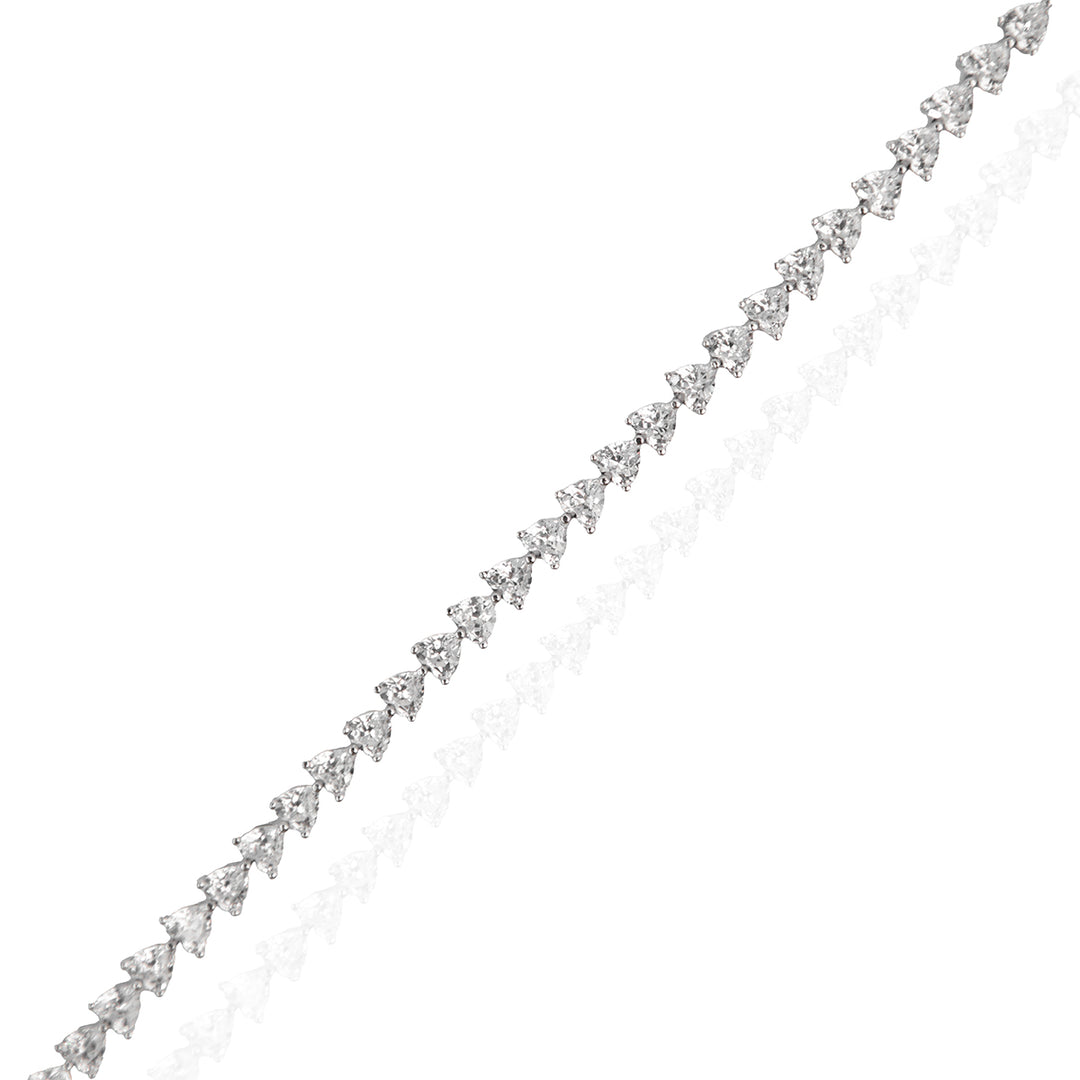Heart Shape Cut Tennis Bracelet