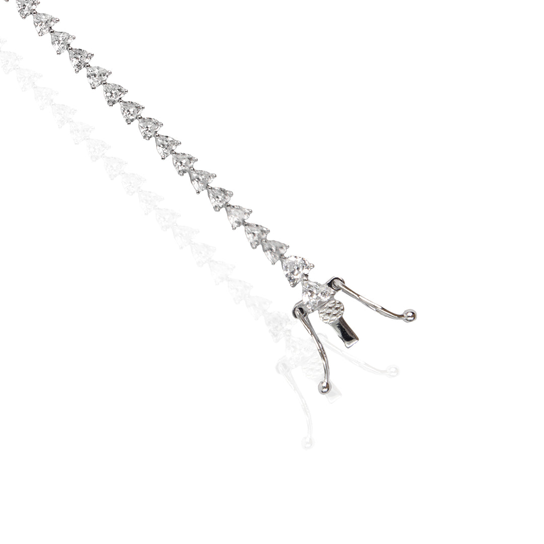 Heart Shape Cut Tennis Bracelet