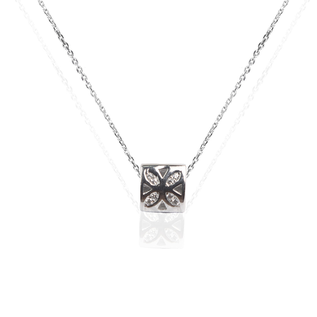 Multifacet Sterling Silver Dainty Pendant Chain