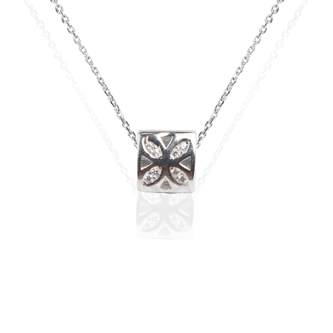 Multifacet Sterling Silver Dainty Pendant Chain
