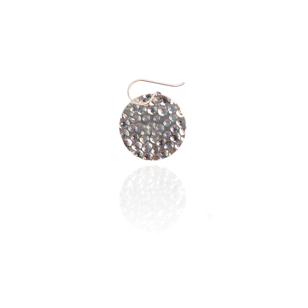 Statement Tribal Round Silver Earrings