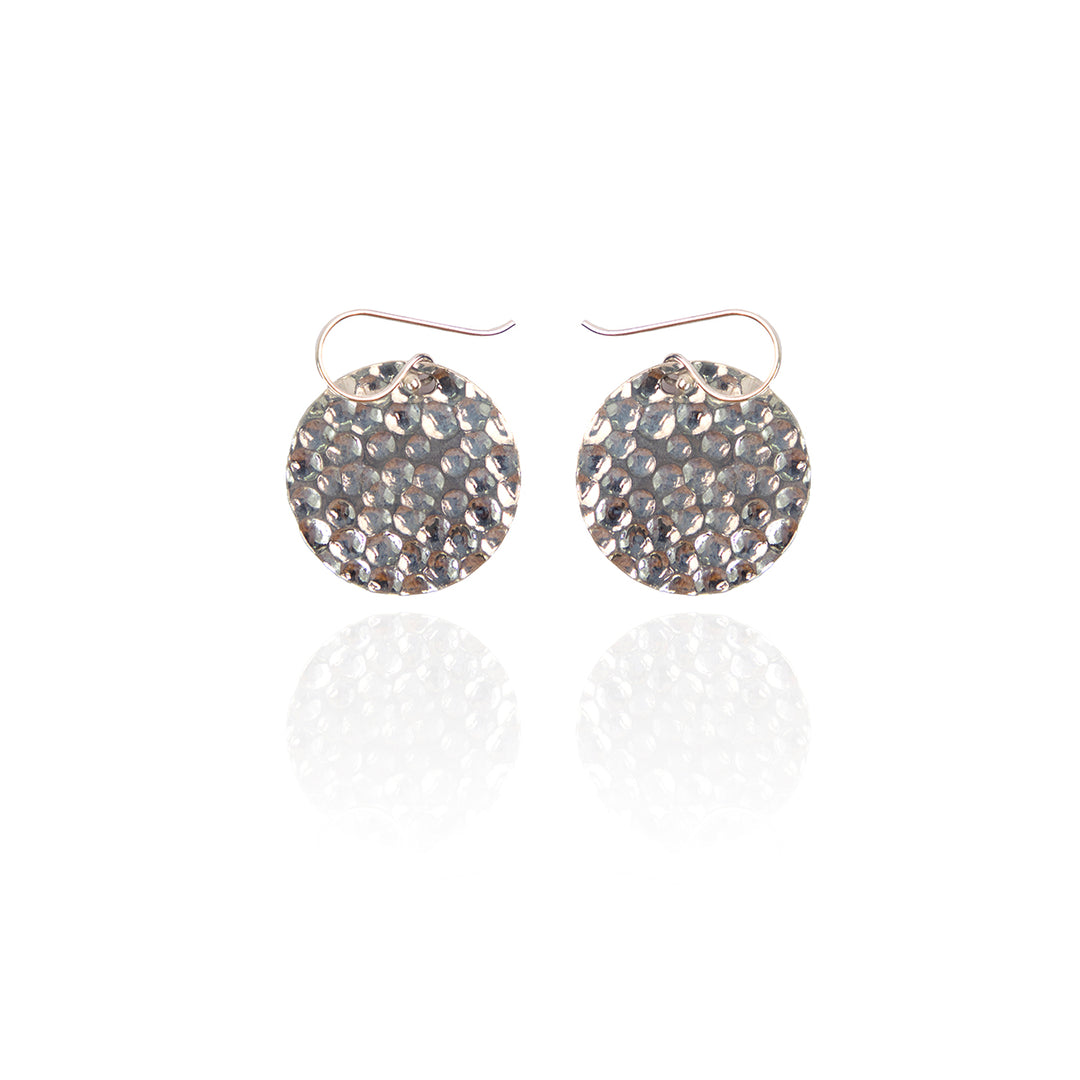 Statement Tribal Round Silver Earrings