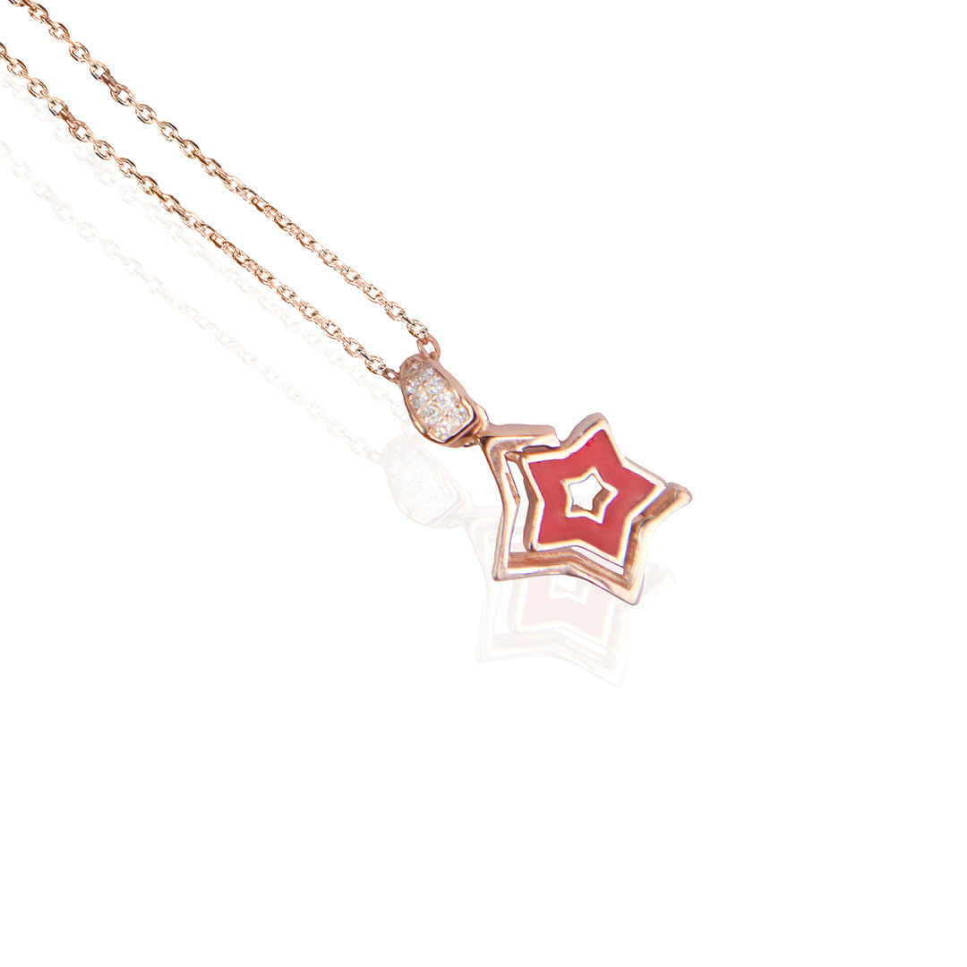 Two Sided Star Pendant Chain