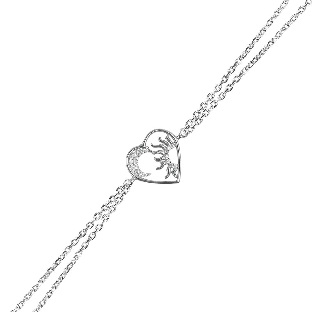 Sun & Moon Silver Bracelet