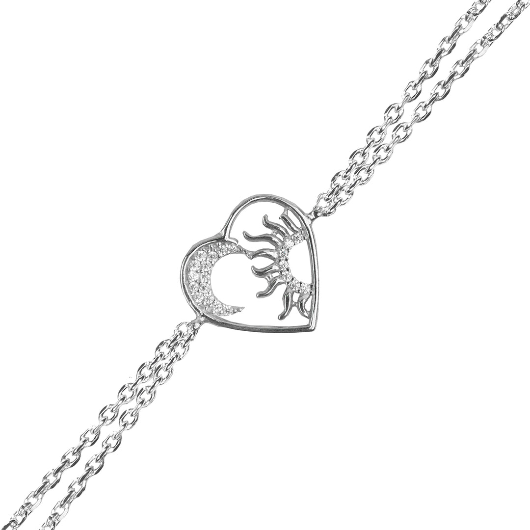 Sun & Moon Silver Bracelet