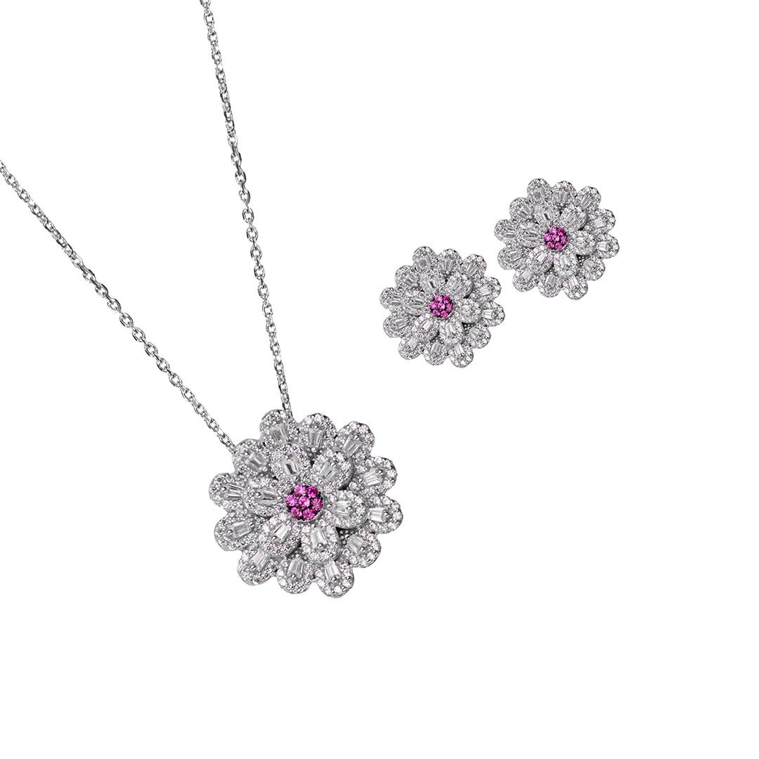 Enthralling Daisy Pendant Set