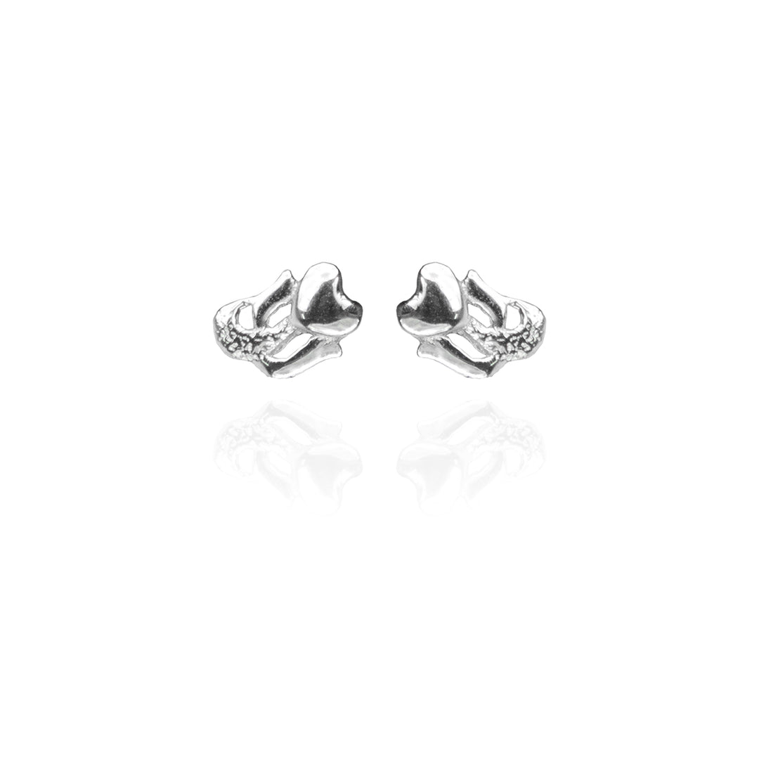 Heart on Pedestal Studs