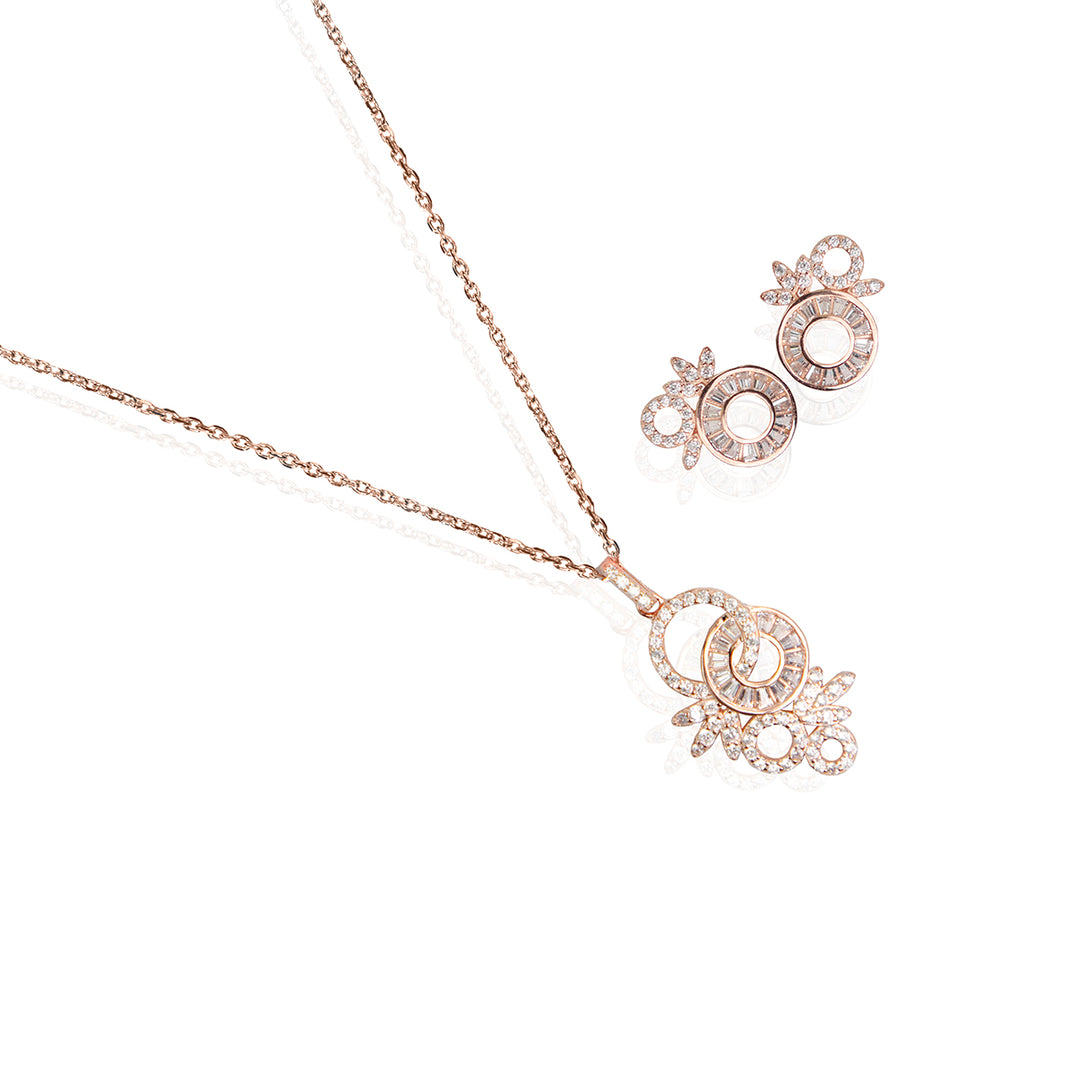 Conversation Breaker Rose Gold Pendant Set