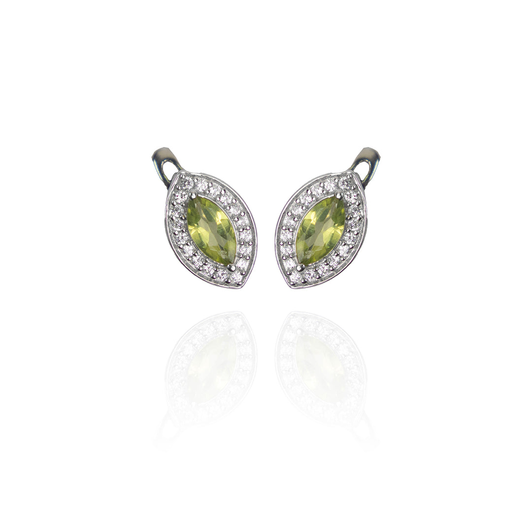 Alluring Parrot Green Stone Pendant Set