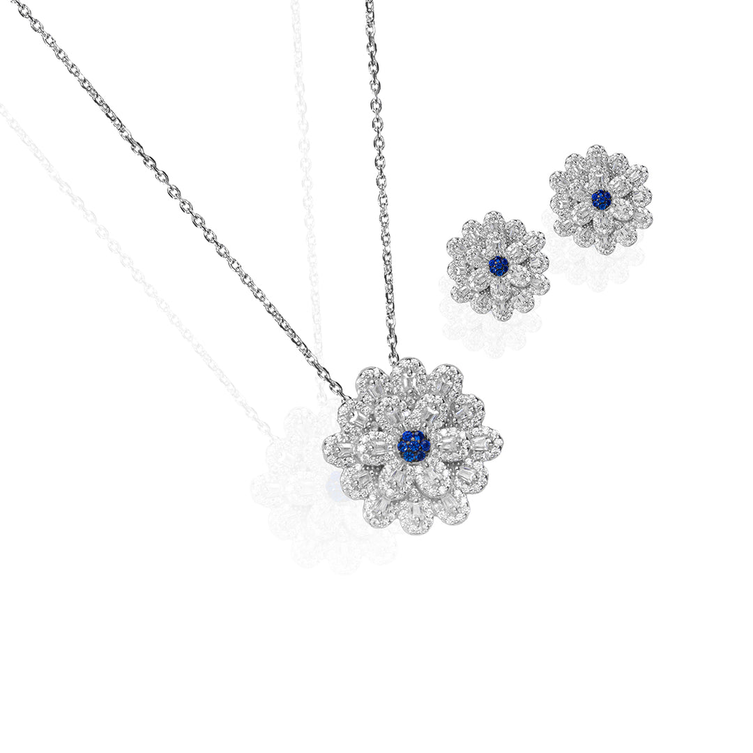 Beautiful Daisy Pendant Set