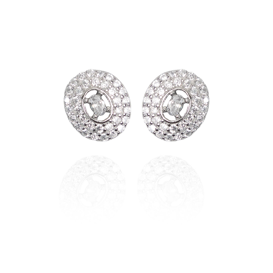 Elegant White Stone Pendant Set