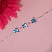Blue Butterfly Charm Bracelet