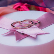 Chic Bangle Styled Rose Gold Hoops