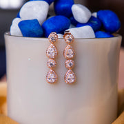 Party Starter Embellished Silver Drop Earrings