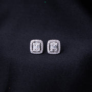 Embellished Cushion Silver Studs