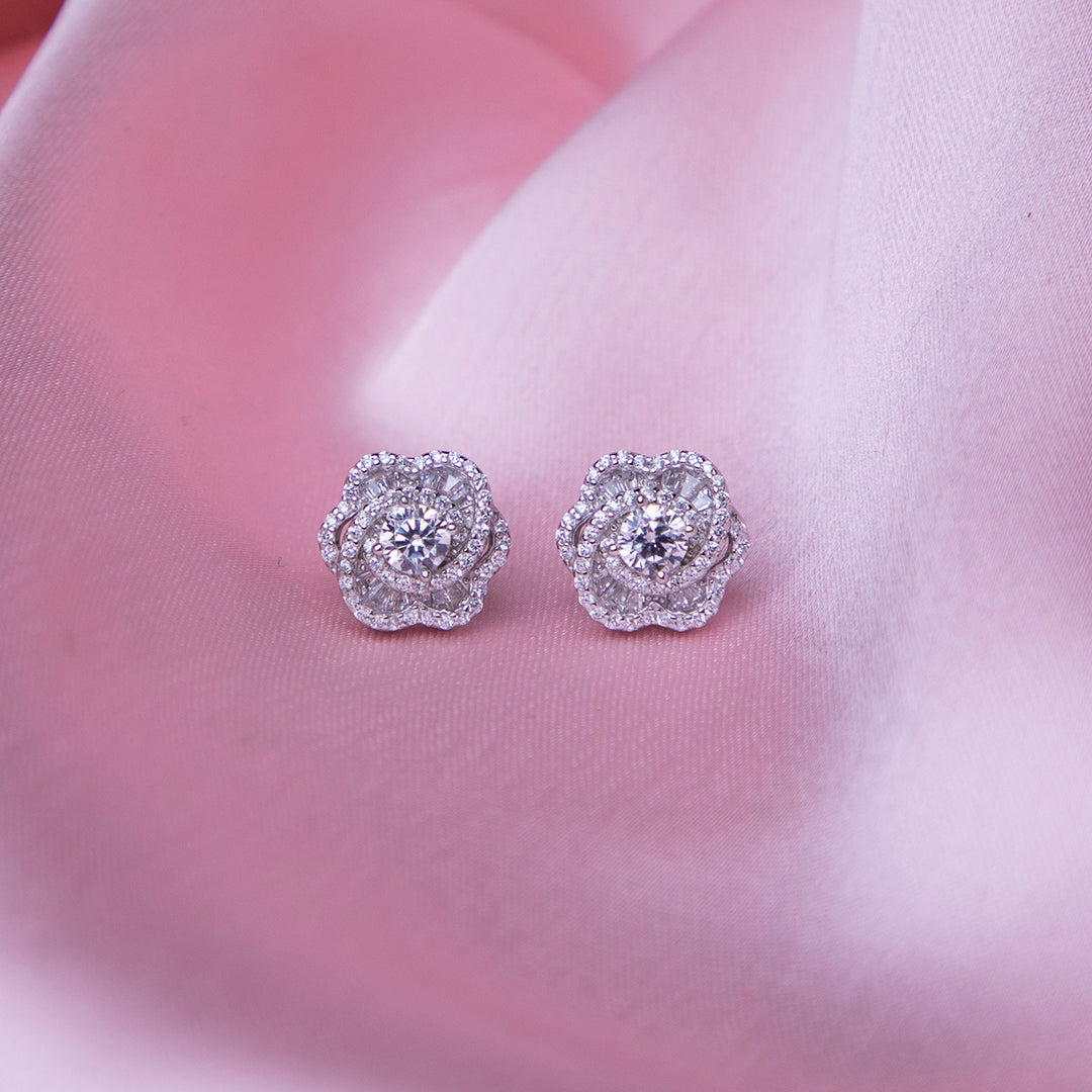 Rose Obsession Silver Studs