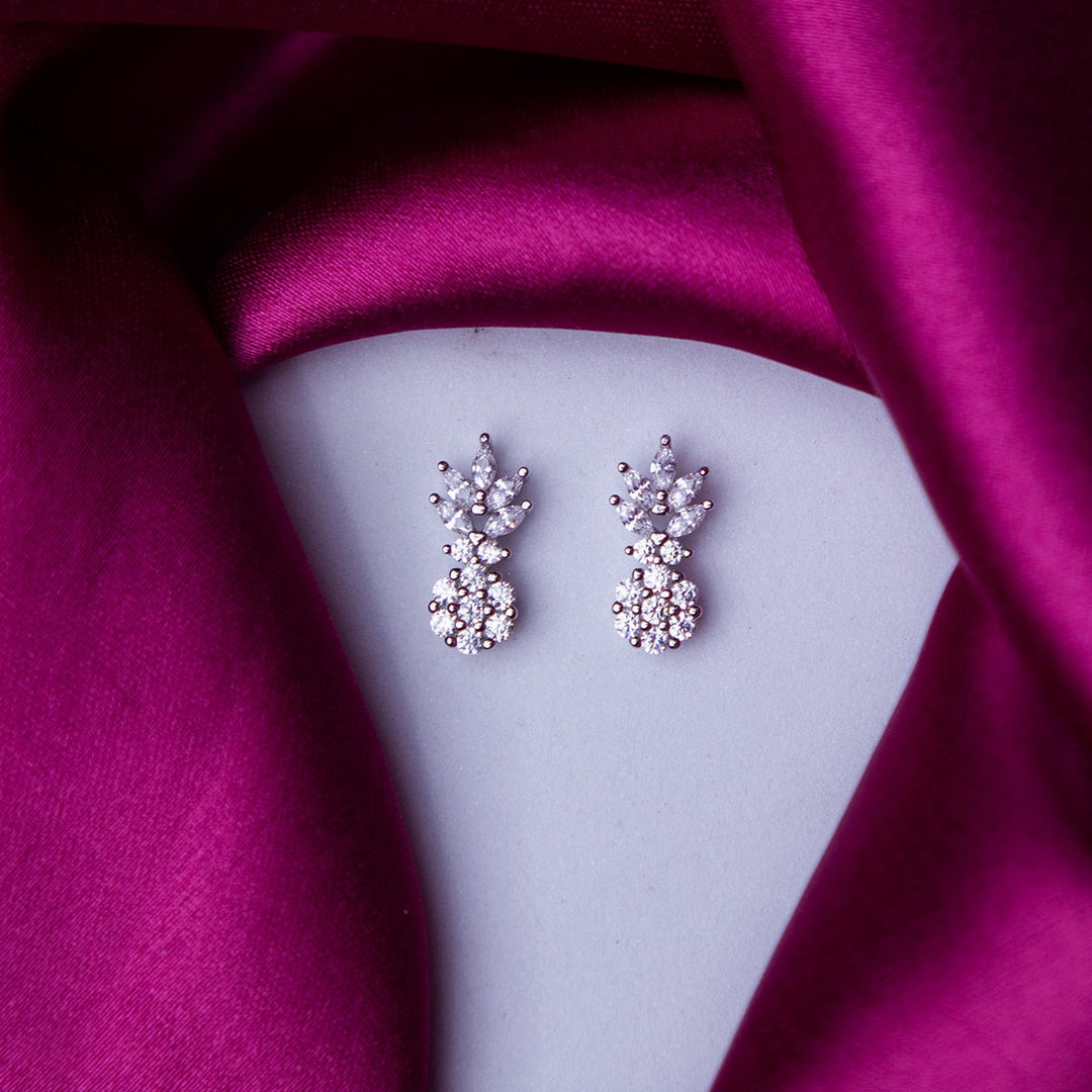 Fancy White Stone Earrings