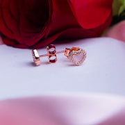 Classic Heart Rose Gold Studs