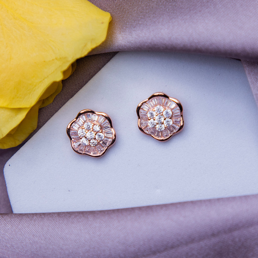 Tarnish Free Rose Gold Studs