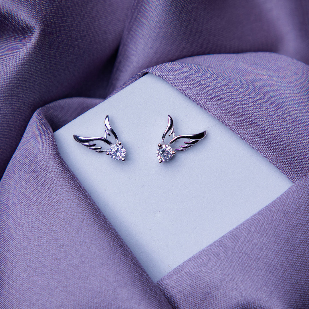 Wings of Paradise Silver Studs