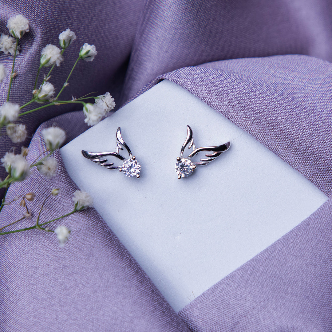 Wings of Paradise Silver Studs