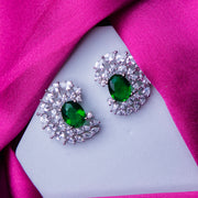 Emerald Obsession Wave Earrings