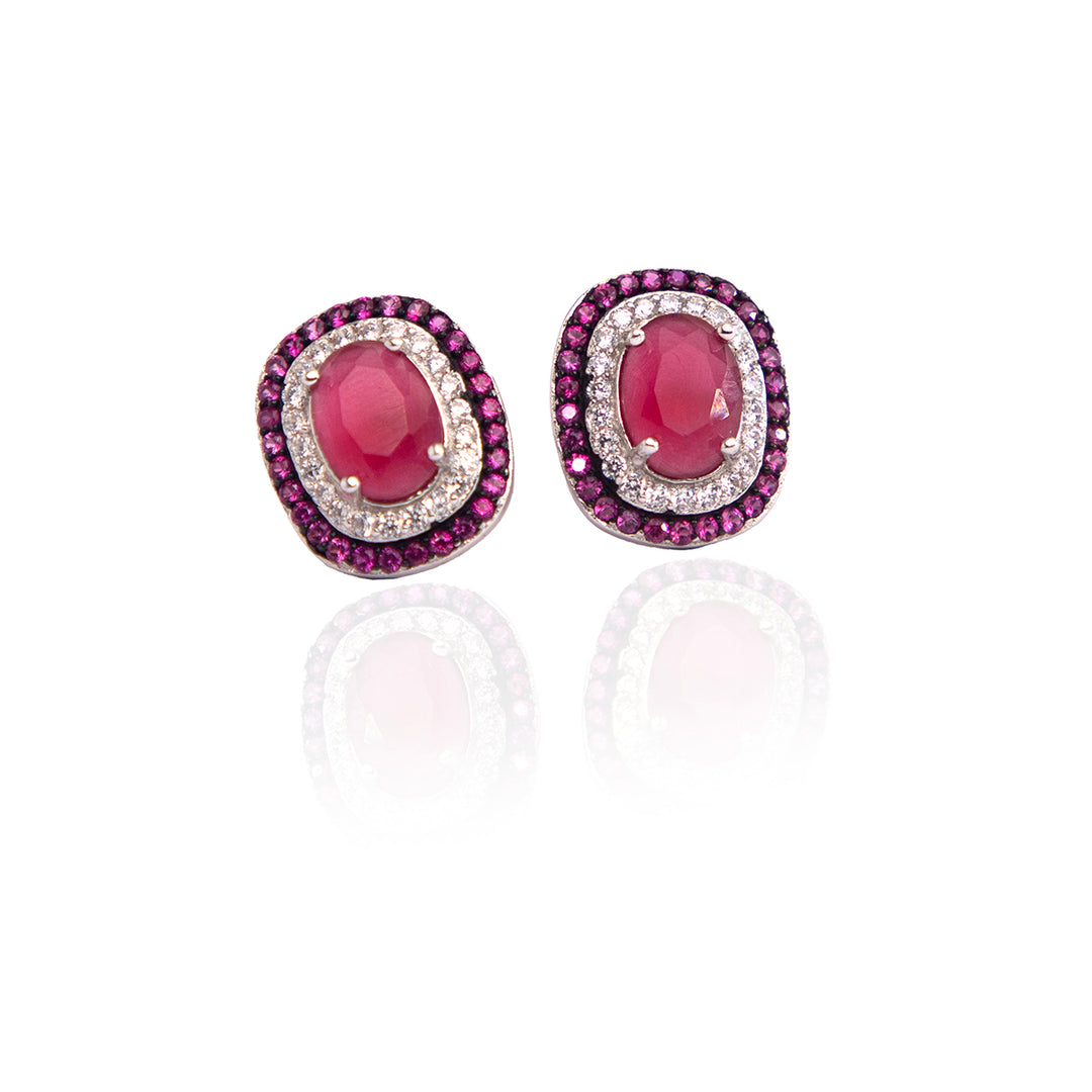 Burning Red Thoughts Studs