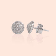 Dazzling Circles Silver Studs