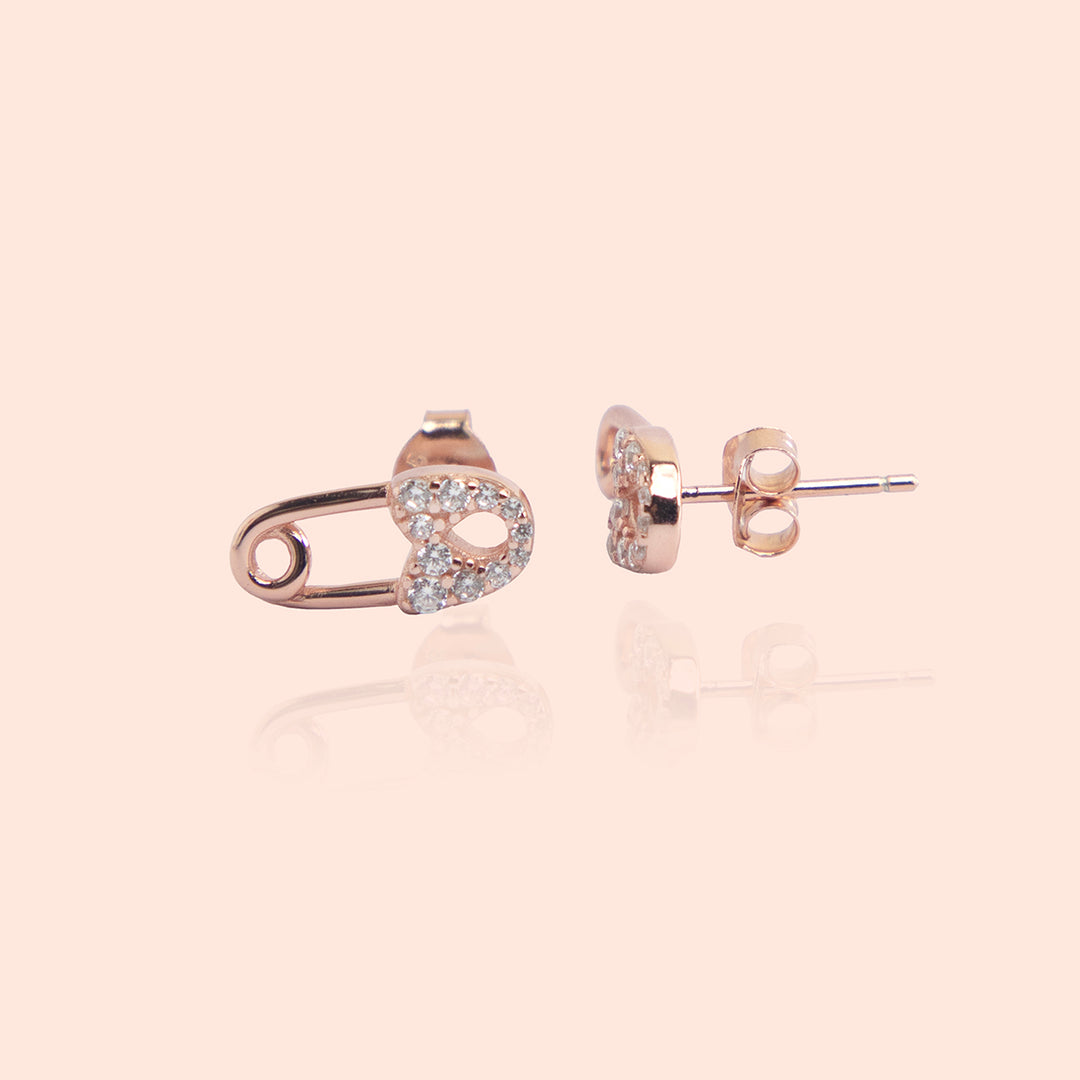 Embellished Safety Pin Studs