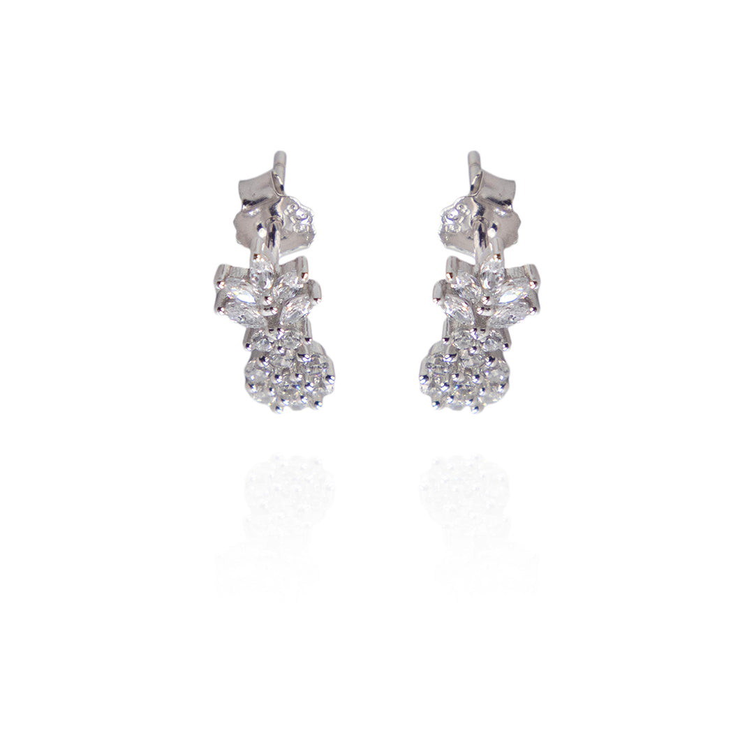 Fancy White Stone Earrings