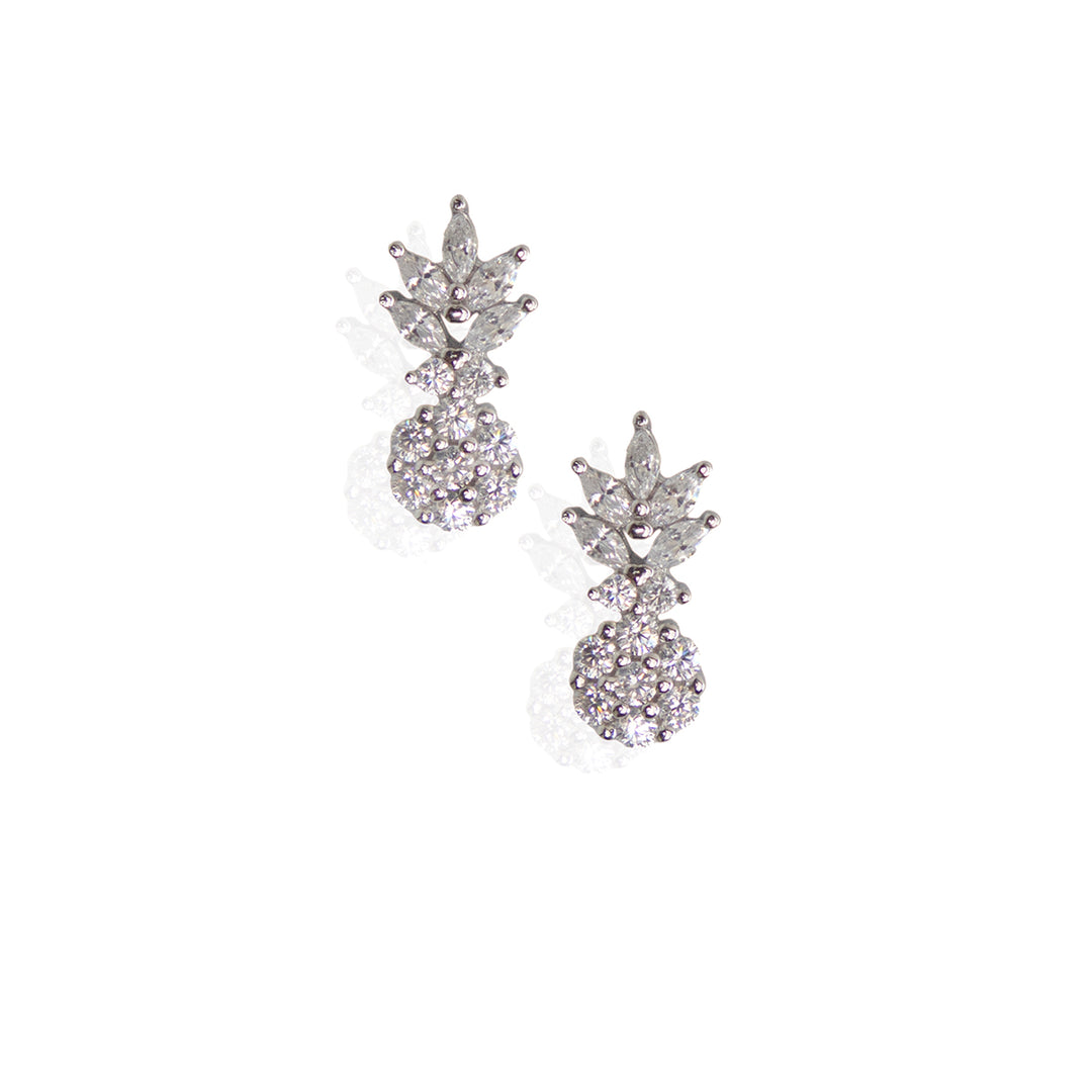 Fancy White Stone Earrings