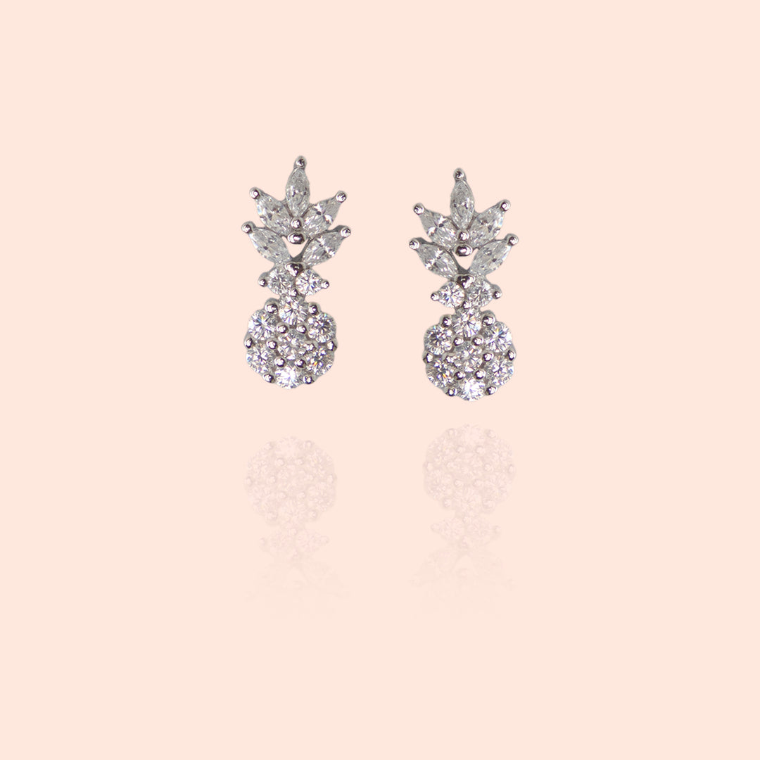 Fancy White Stone Earrings