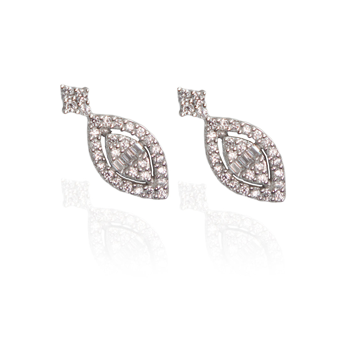 Leaf Motif Embellished Earrings