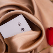 Silly Eye Emoji Silver Studs