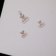 Fancy White Stone Pendant Set