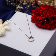 Silver Sun Dial Pendant Chain