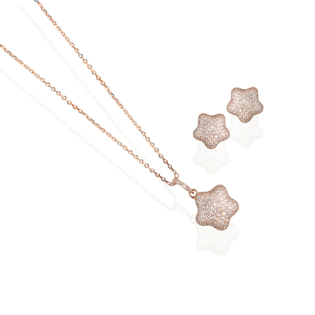 Bejeweled Chunky Star Pendant Set