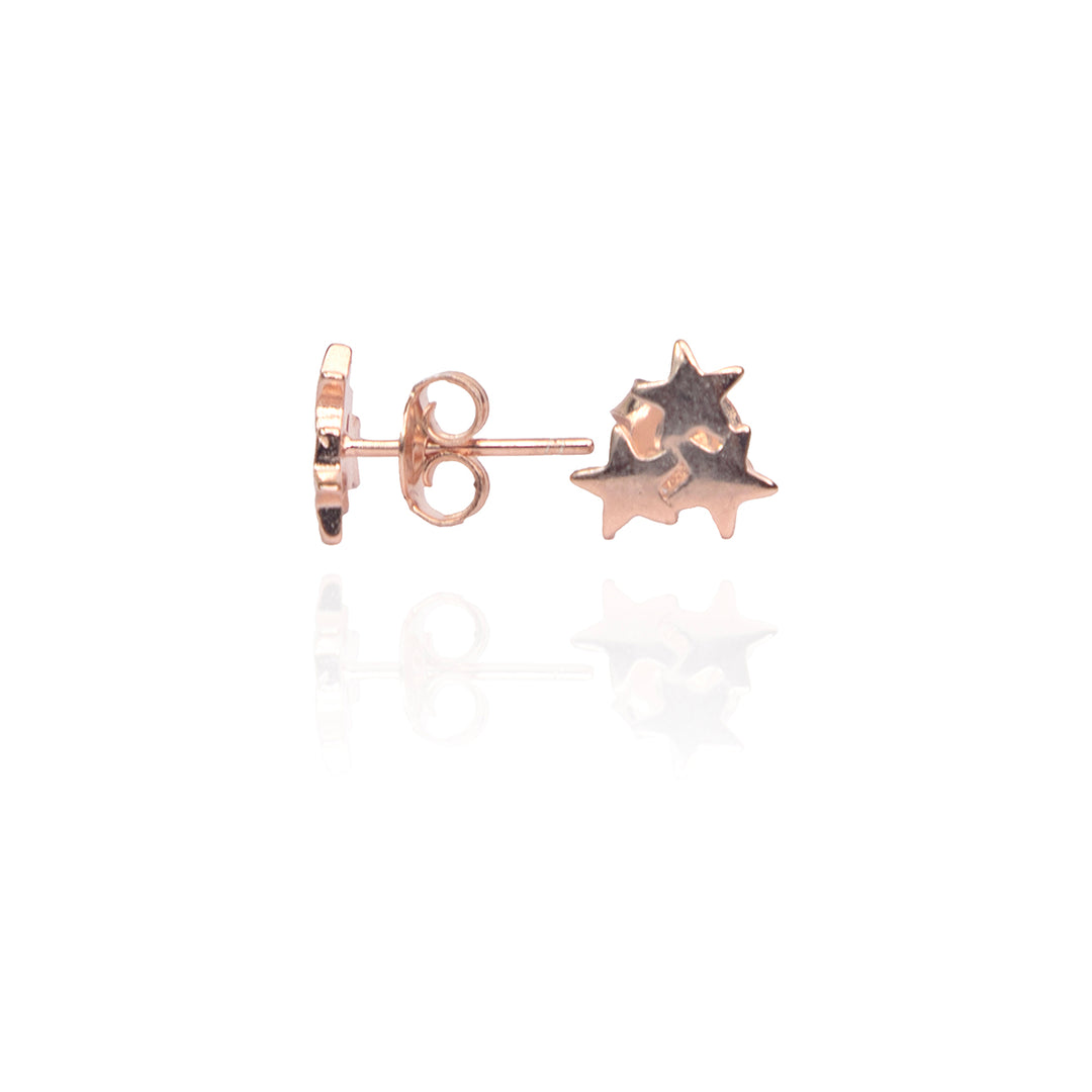 Star Cluster Rose Gold Studs