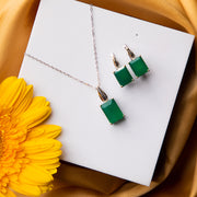 Emerald Green Classic Pendant Set