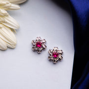 Dazzling Pink Stone Pendant Set